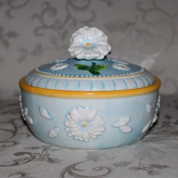 Bella Casa by Ganz Jewelry Trinket Dish | Jewellery Dish Covered - Picture 1 of 13